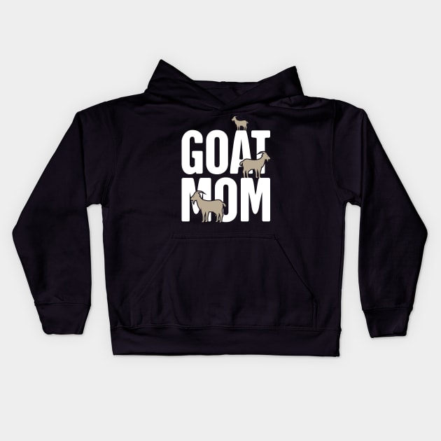 Goat Mom Kids Hoodie by MeatMan